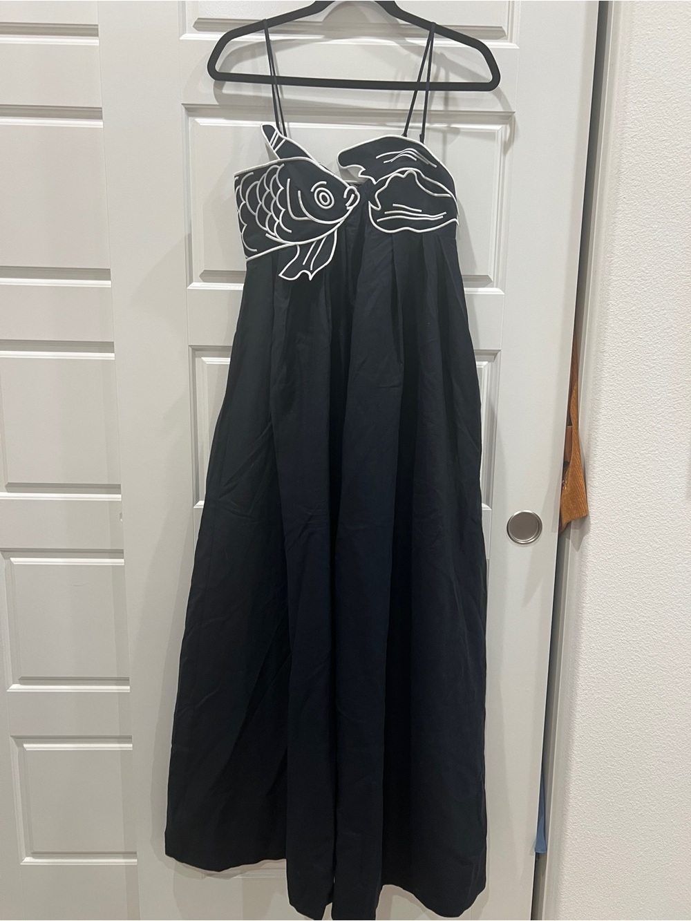 NWT Farm Rio Black Fish Maxi Dress